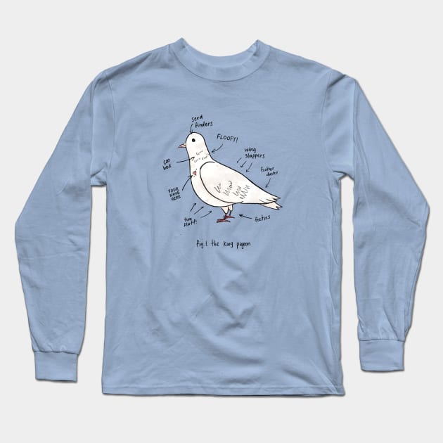 Anatomy of a Pigeon Long Sleeve T-Shirt by Palomacy